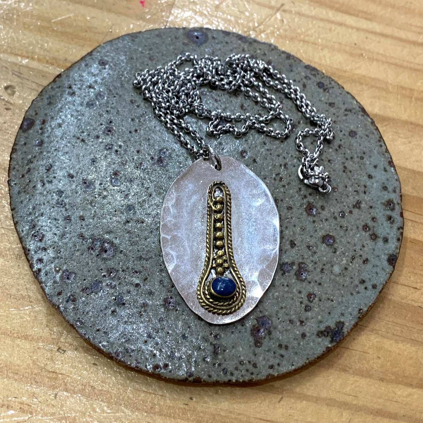 MOLLY MADE- "Textured Spoon" Pendant Necklace