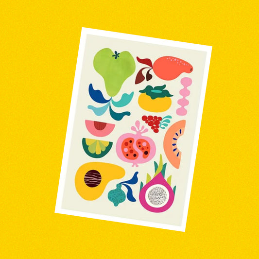 3 BIRDIES STUDIO- "Modern Fruit" A5 Art Print
