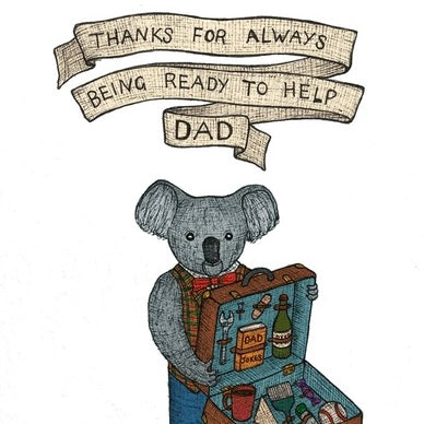 The Nonsense Maker- Koala Dad - Fathers Day Card