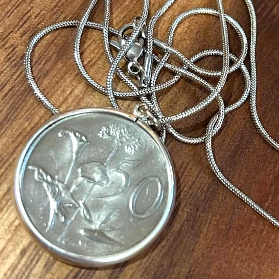 MOLLY MADE- "1970 South African Coin" Pendant Necklace