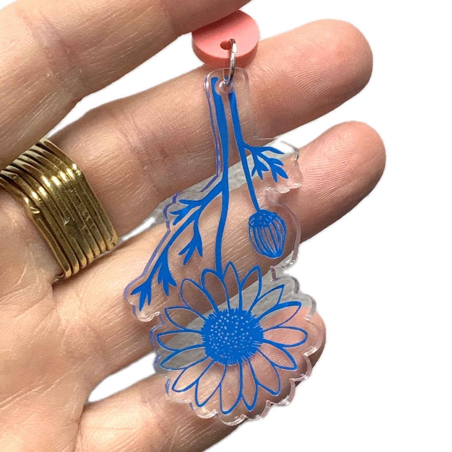 MAKIN' WHOOPEE - "Oopsy Daisy" - Statement Dangles- Blue