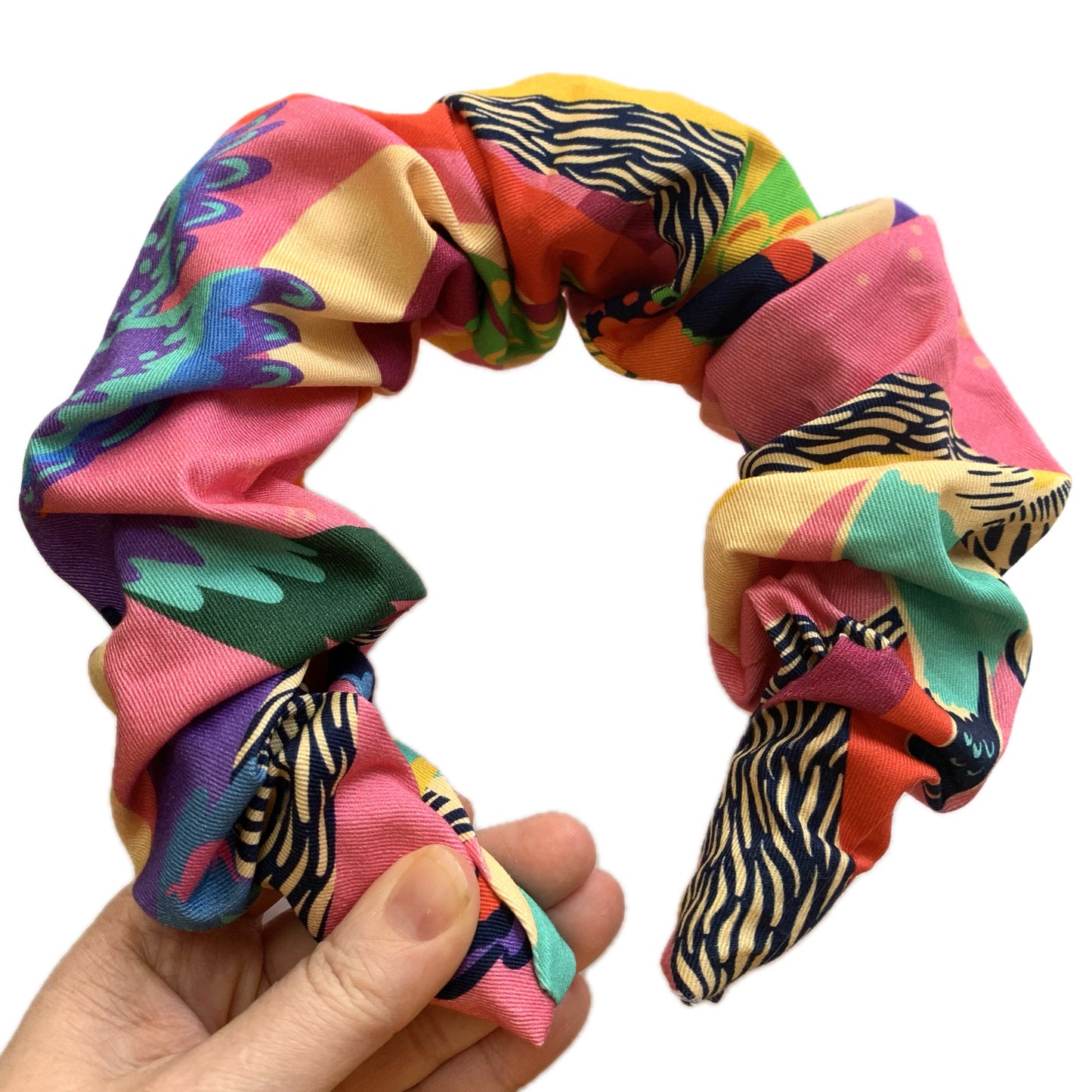 THIS BIRD HAS FLOWN -  JUMBO SCRUNCHIE HEADBANDS- Parrot Party