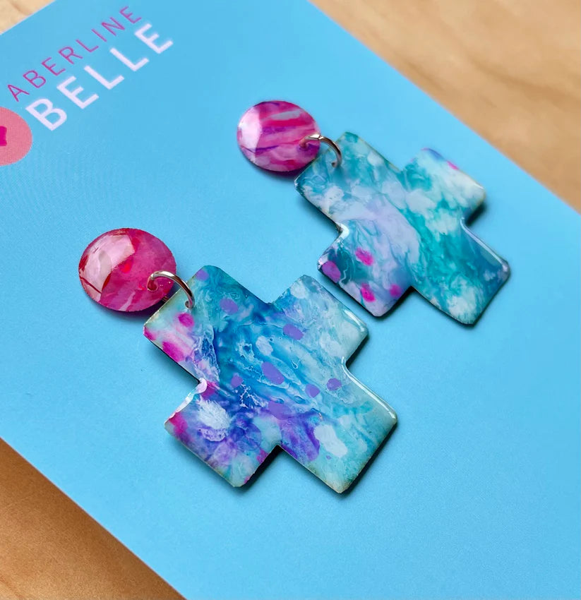 ABERLINE BELLE DESIGN - Madonna REG Dangle Earrings - BLUE