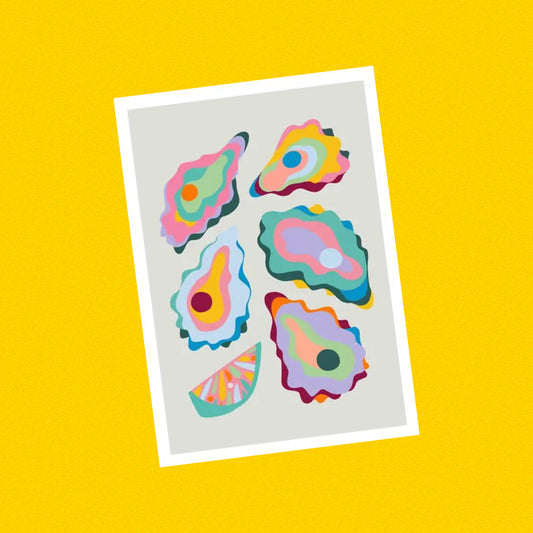 3 BIRDIES STUDIO- "Oysters" A5 Art Print
