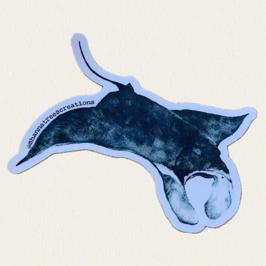 Shanna Trees Creations- Manta Ray Medium Sticker
