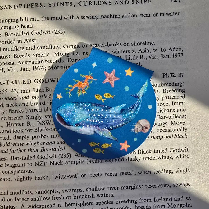WATERCOLOURS BY CAT- Whale Shark- Australian Marine Animal Magnetic Bookmark