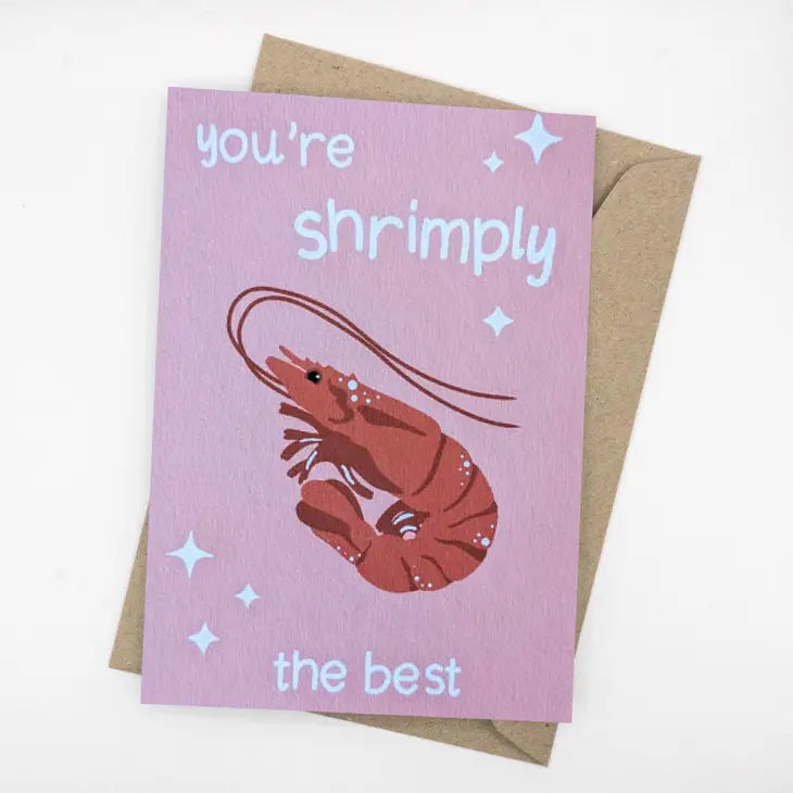 Tilly Scribbles- 'You'Re Shrimply the Best' Love Card