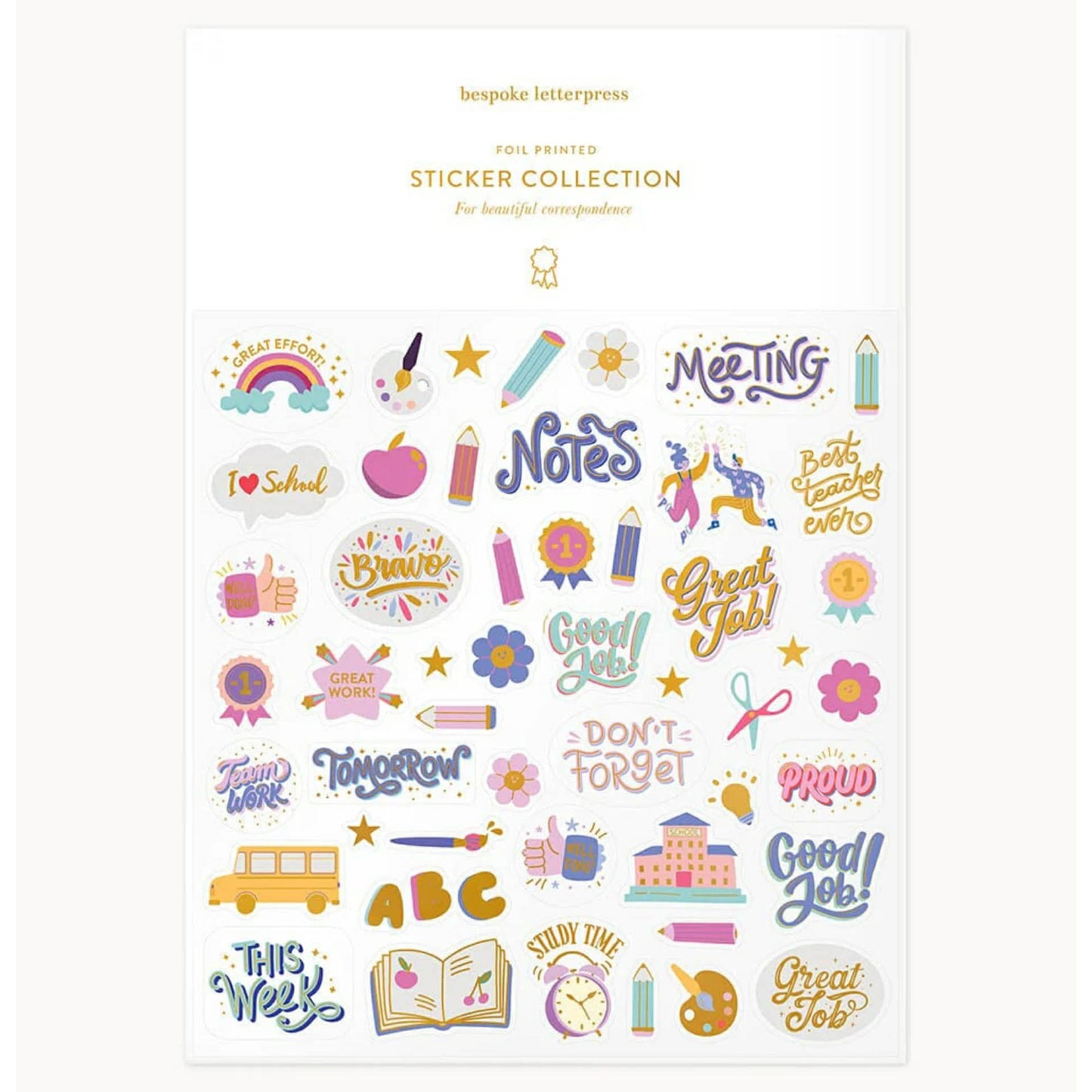 BESPOKE LETTERPRESS - Teacher's Toolkit Sticker Sheet