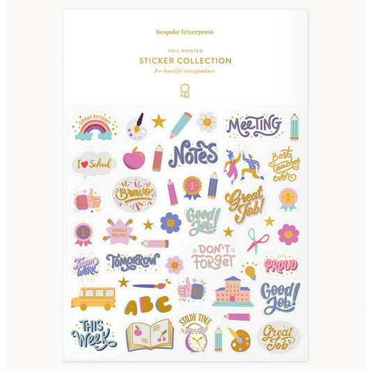BESPOKE LETTERPRESS - Teacher's Toolkit Sticker Sheet