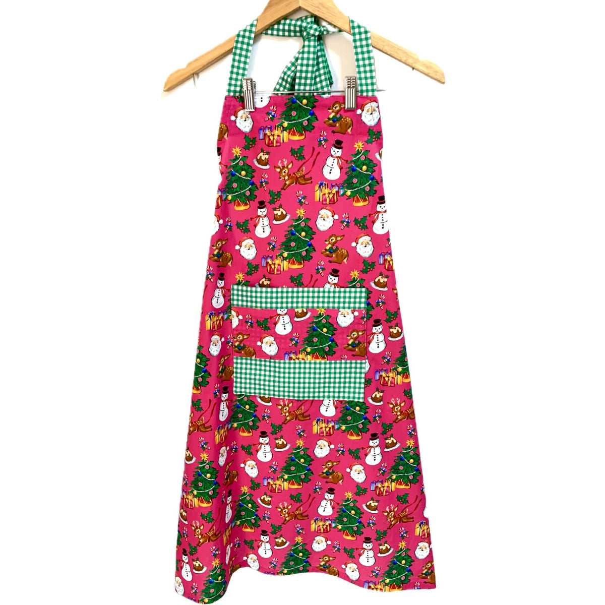 MUMMA WHOOPEE - "Joyful Christmas" (pink) Christmas Apron