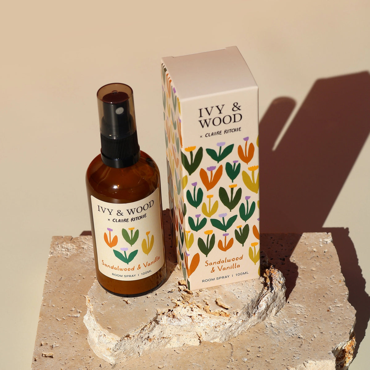 IVY & WOOD - Sandalwood & Vanilla Room Spray - Bloom X Claire Ritche Limited Edition