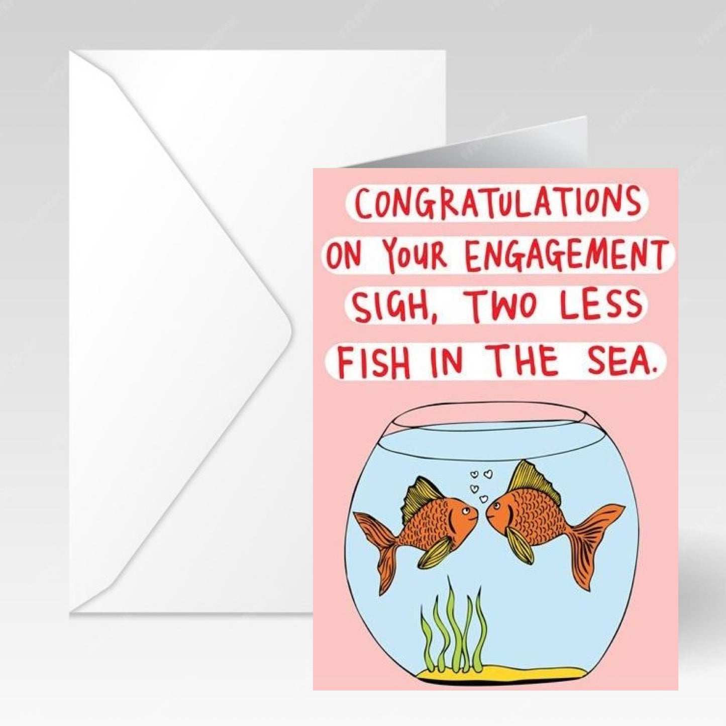 ABLE & GAME- Two Less Fish- Engagement Card