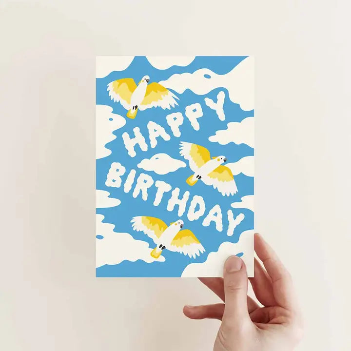 OUTER ISLAND - 'Happy Birthday' Cockatoos Greeting Card