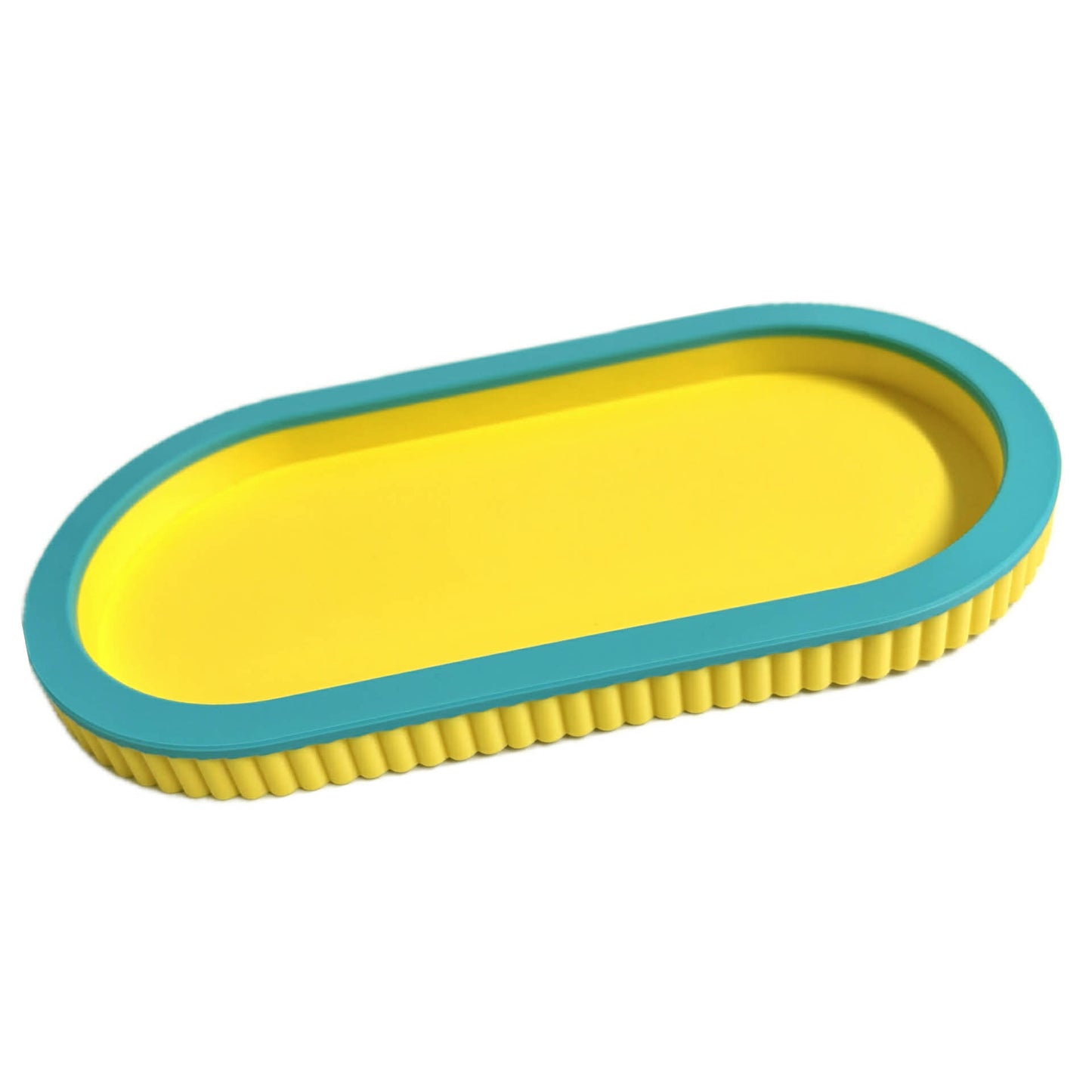 DWAYNSKI.3D - Royal Tray and Bowl Set - Yellow and Turquoise