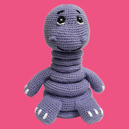 HOOKED BY JEN- Crochet Stacking Dinosaur