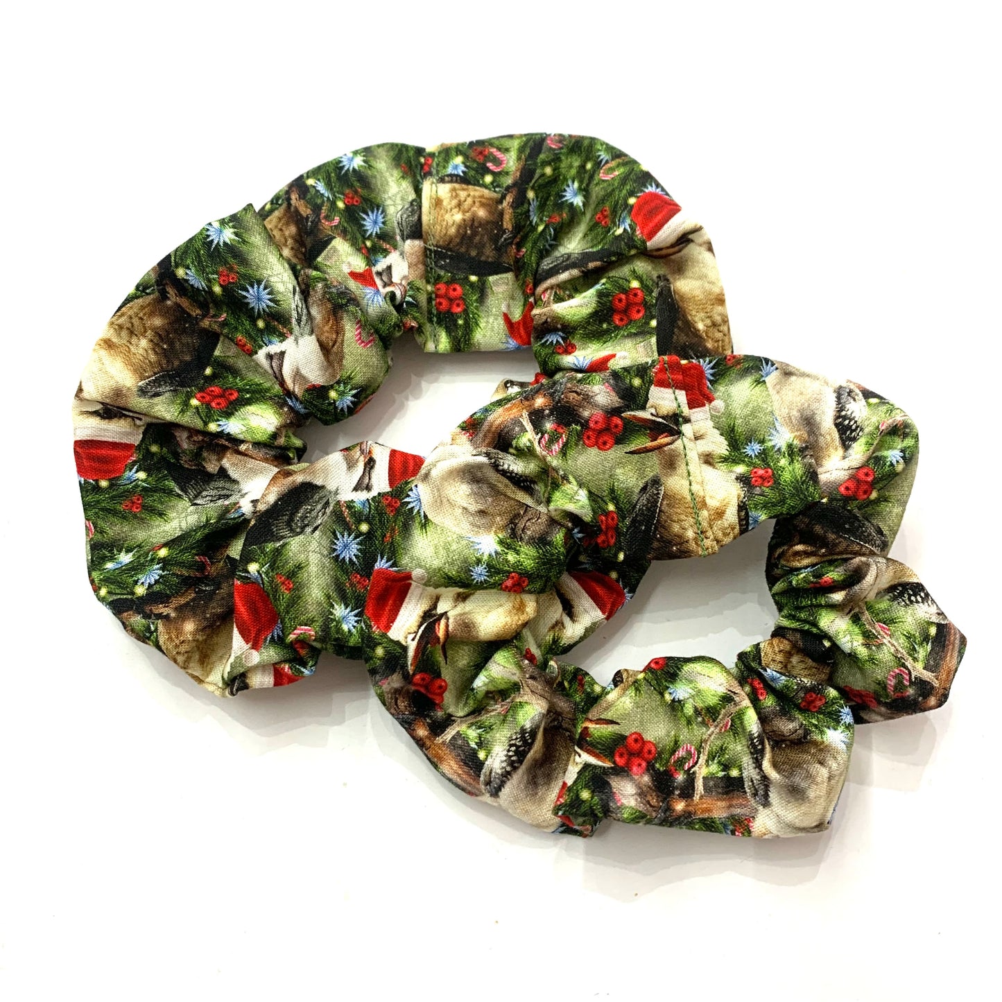 MUMMA WHOOPEE - Regular "Jolly Kookaburras"- Christmas Scrunchies