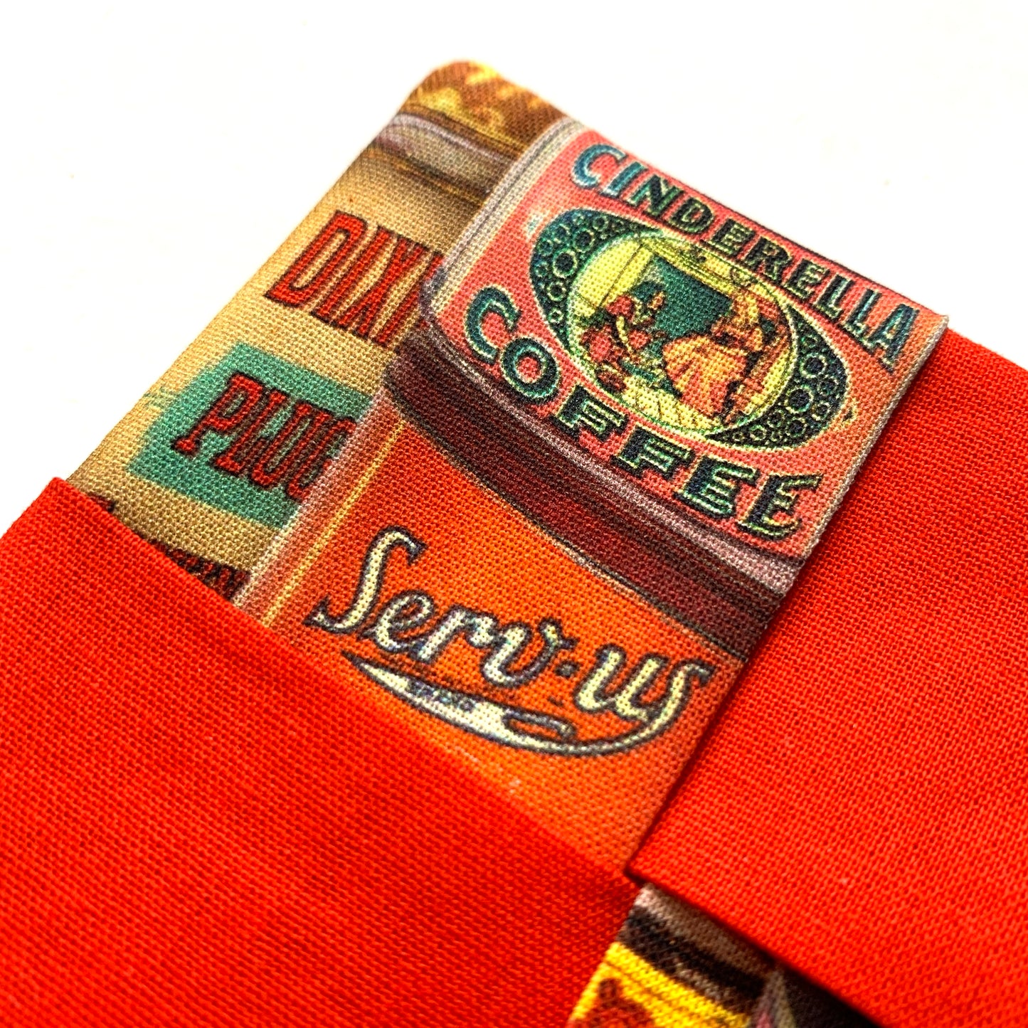 MUMMA WHOOPEE- SINGLE WINE GLASS SLIPPER/COASTERS- Vintage Tins & Red