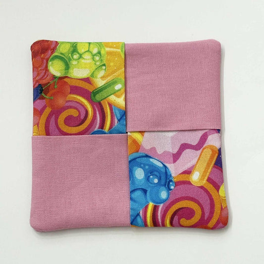 MUMMA WHOOPEE- SINGLE WINE GLASS SLIPPER/COASTERS- Lollies & Pink