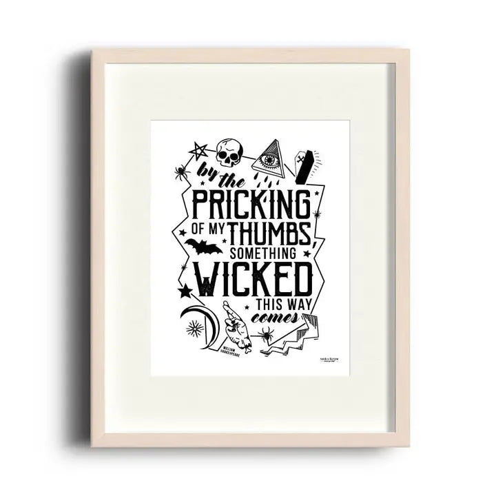 NOOK & BURROW- "Something Wicked" Halloween Shakespeare Print