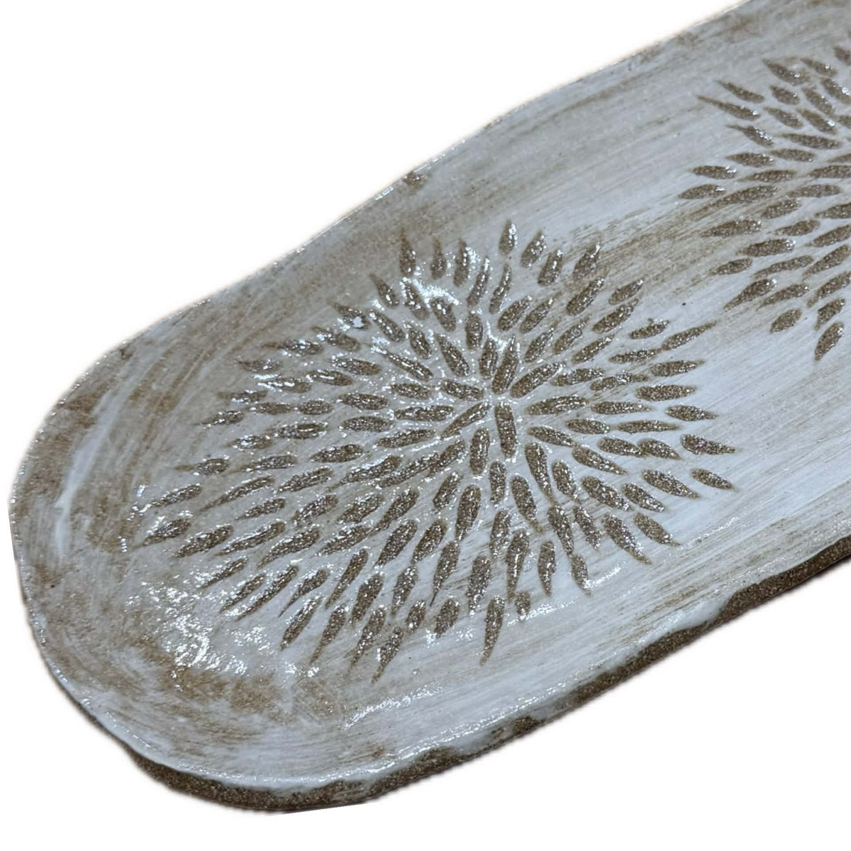 EARTH BY HAND- Hand Built "Twin Blooms" Platter