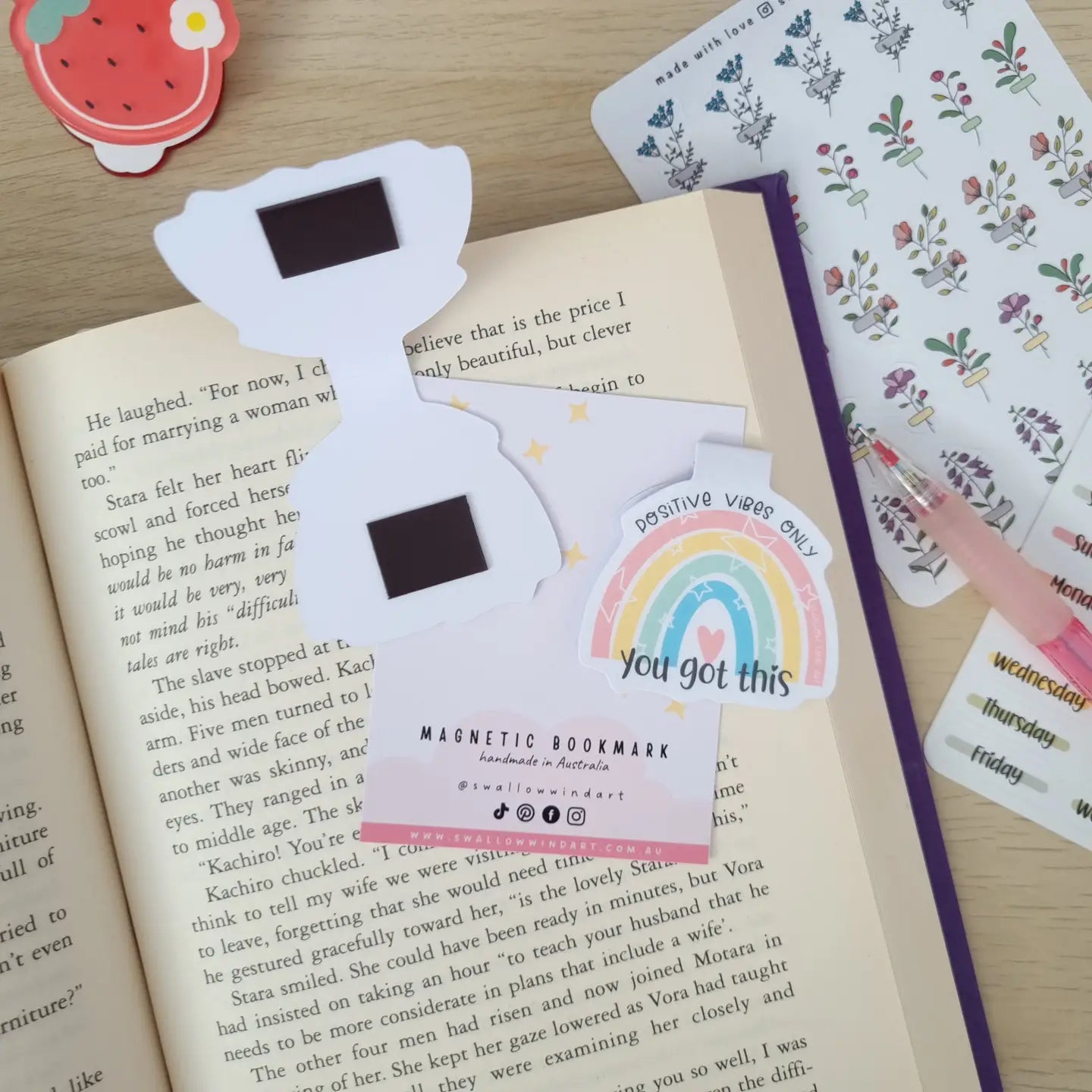SWALLOW WIND ART - YOU GOT THIS- MAGNETIC BOOKMARK