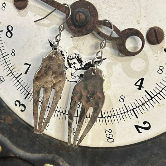 MOLLY MADE- Vintage Fork Tines Statement Earrings