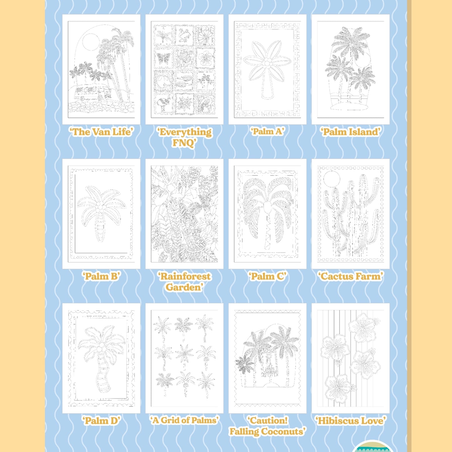Designs by Claudia - Shapes of The Tropics Colouring Book