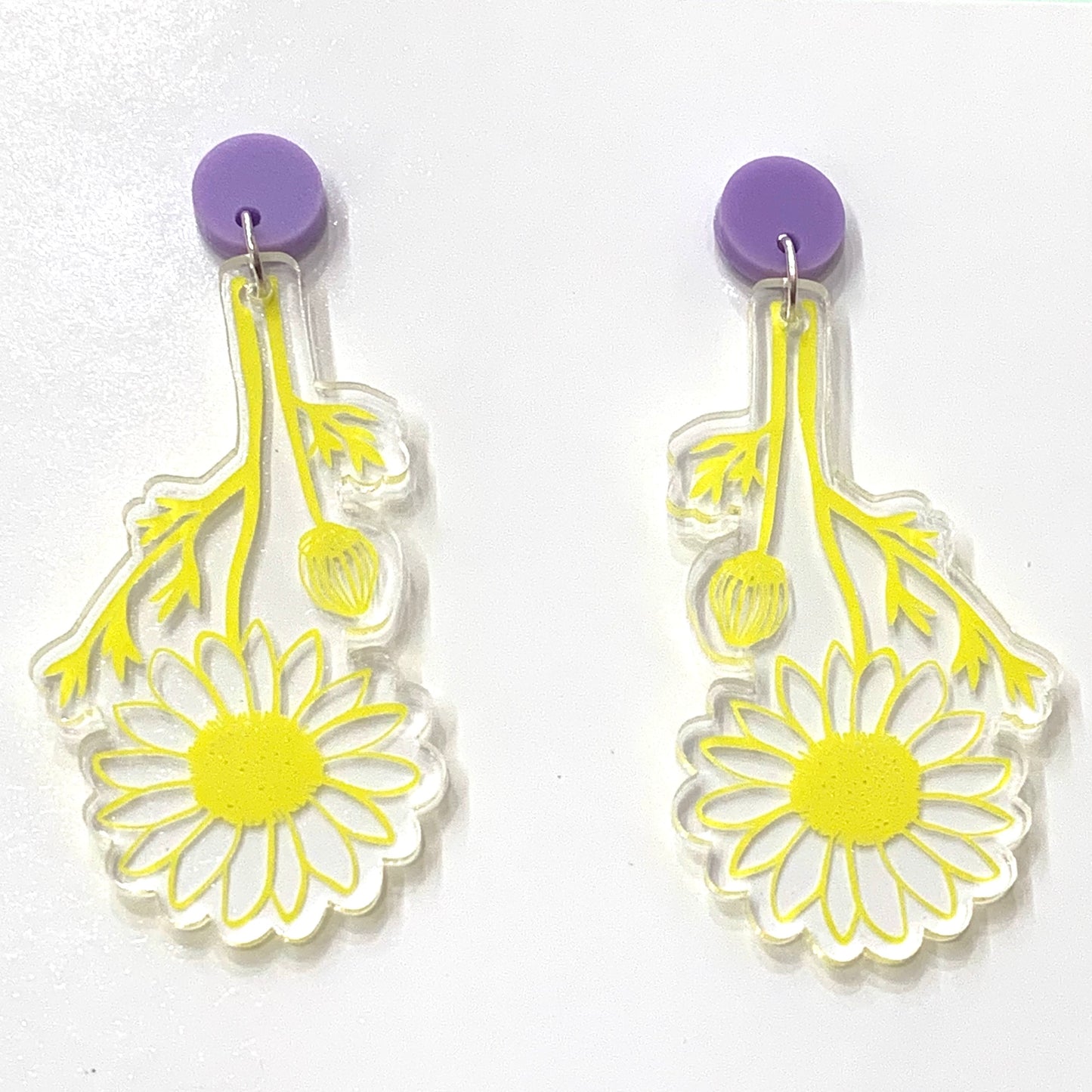 MAKIN' WHOOPEE - "Oopsy Daisy" - Statement Dangles- Yellow