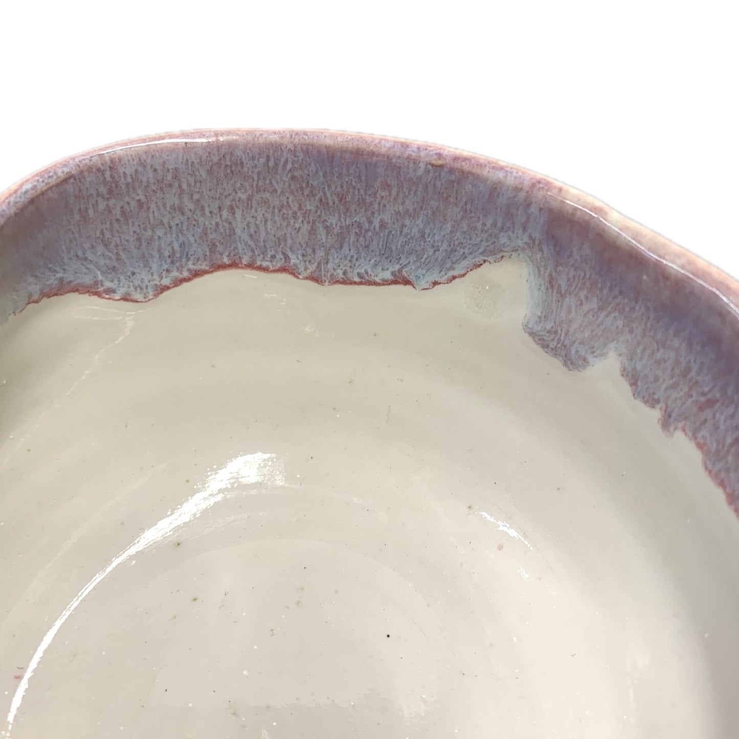 EARTH BY HAND- Heart Dishes- Purple Rim & White Inside