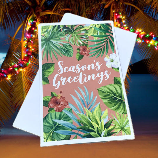 NOOK & BURROW- "Tropical Christmas"- Christmas Card