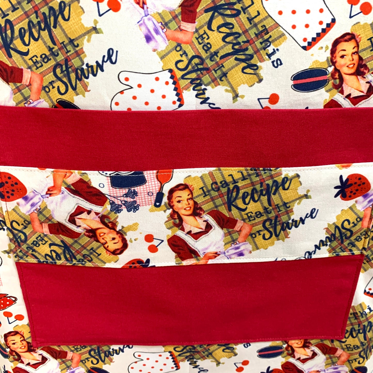 MUMMA WHOOPEE - "Eat it or Starve" FABRIC APRON