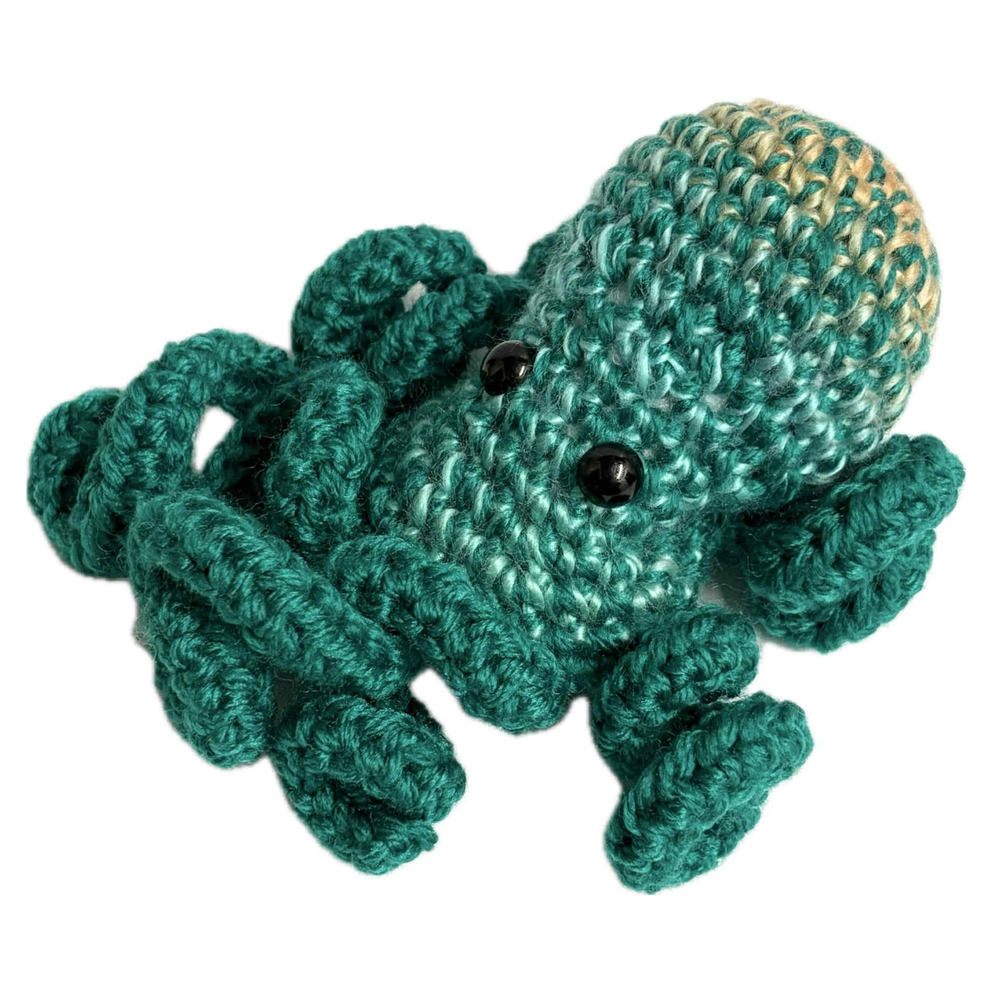 BEAKNITS- CROCHETED OCTOPUS - green dappled