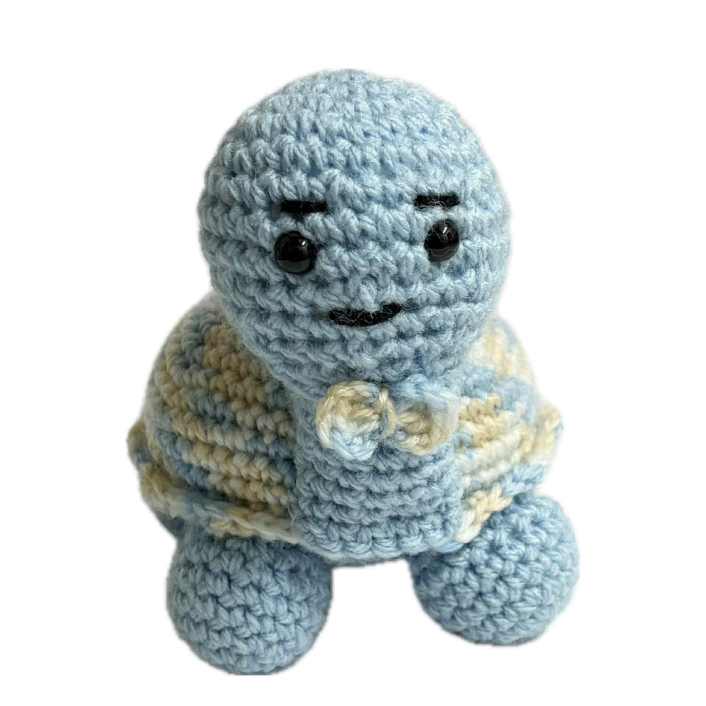 BEAKNITS- CROCHETED BLUE TURTLE- MEDIUM
