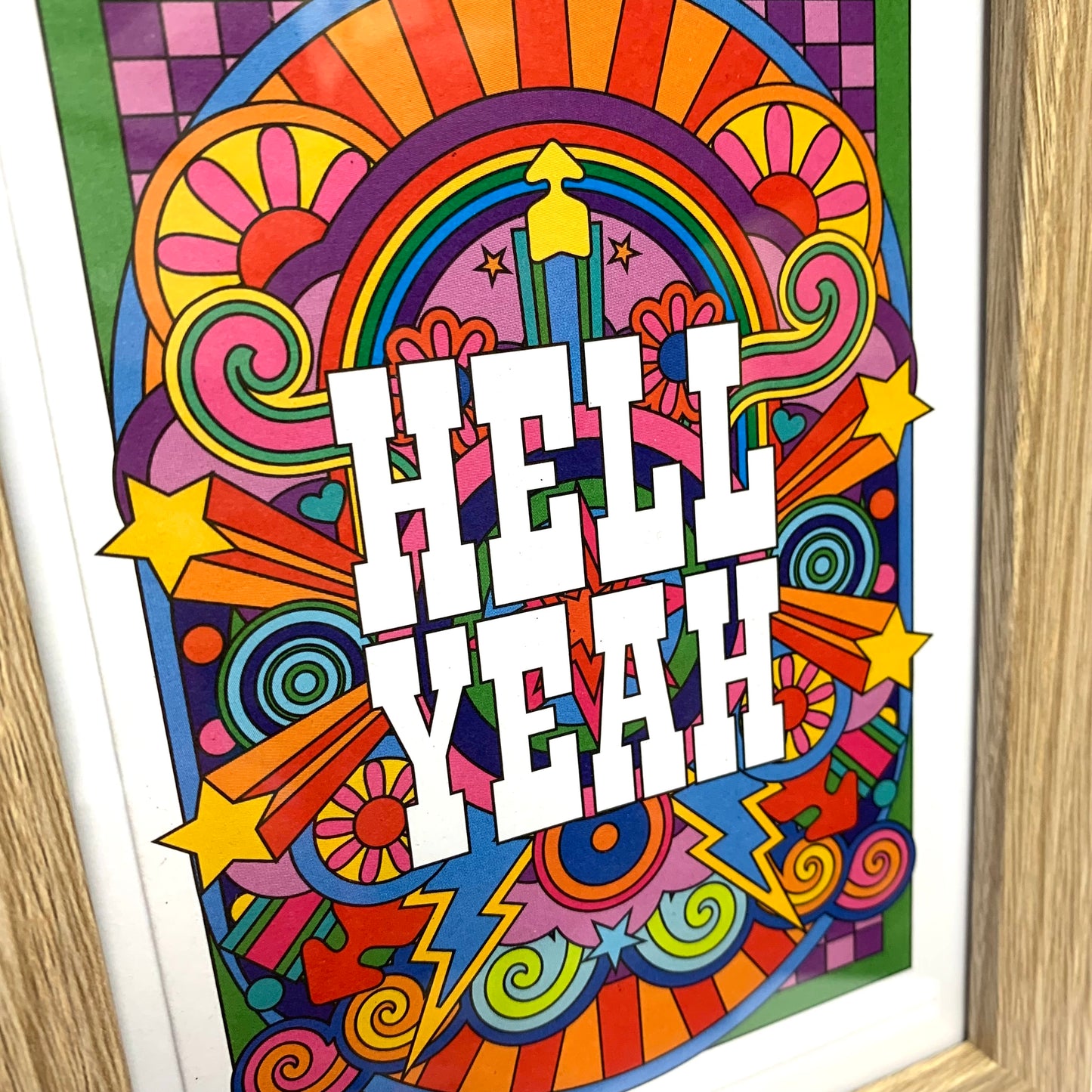 AHD PAPER CO - "HELL YEAH" by Pilgrim Hodgson - Framed Image