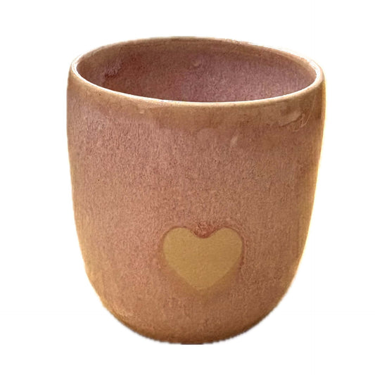 EARTH BY HAND- Latte Love Mugs - Pink Glaze
