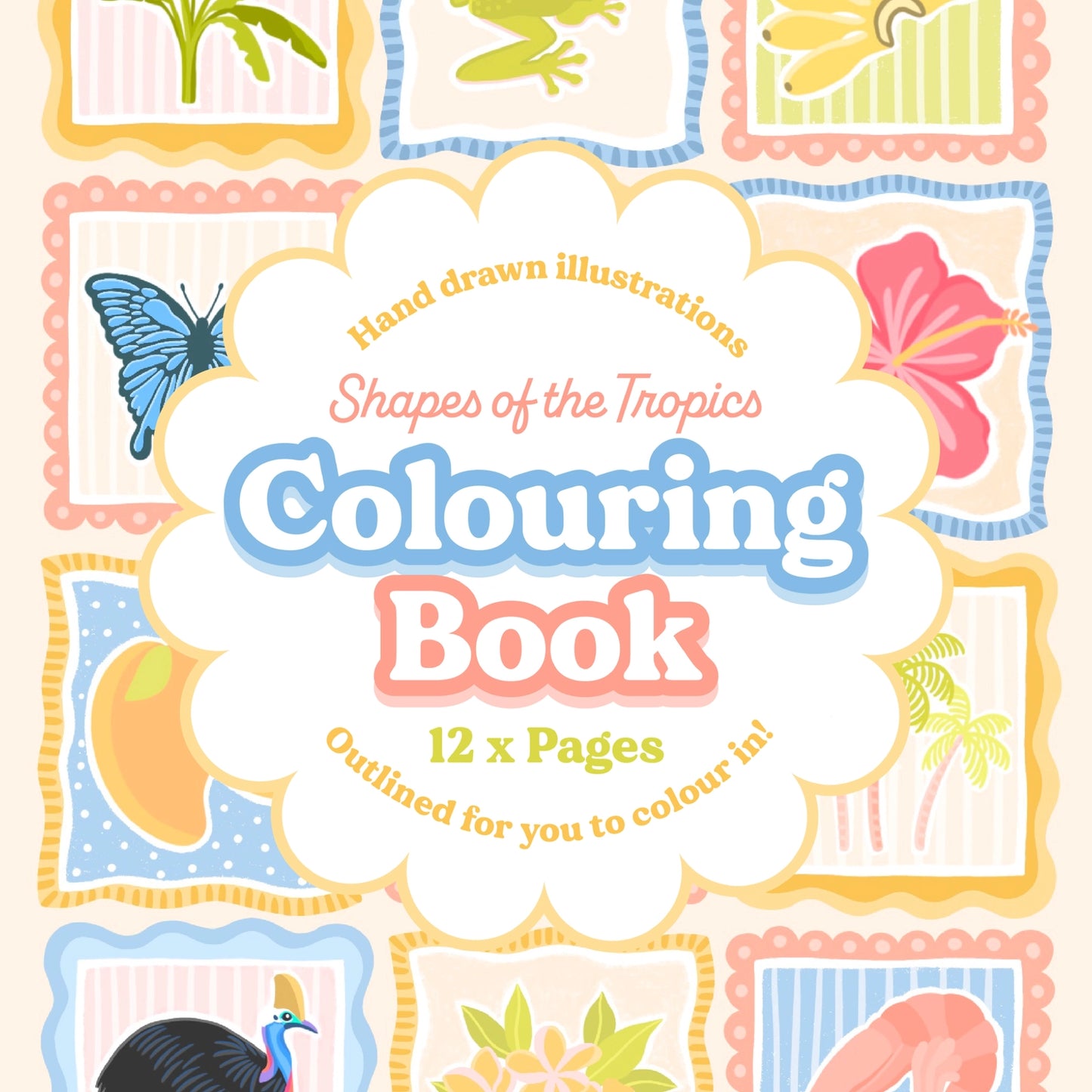 Designs by Claudia - Shapes of The Tropics Colouring Book