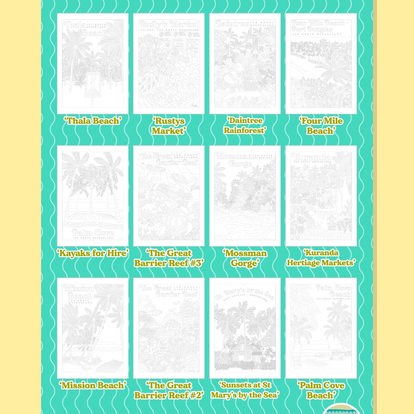 Designs by Claudia - Far North Queensland Colouring Book