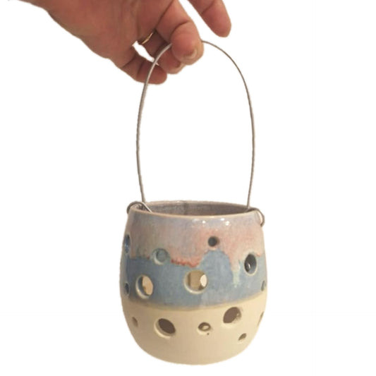 EARTH BY HAND- Blue & Pink Hanging Lanterns