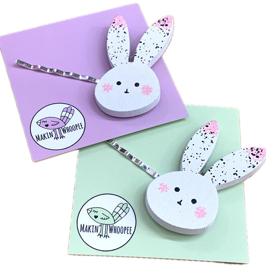 MAKIN' WHOOPEE HAIR CLIP- SPECKLED BUNNY