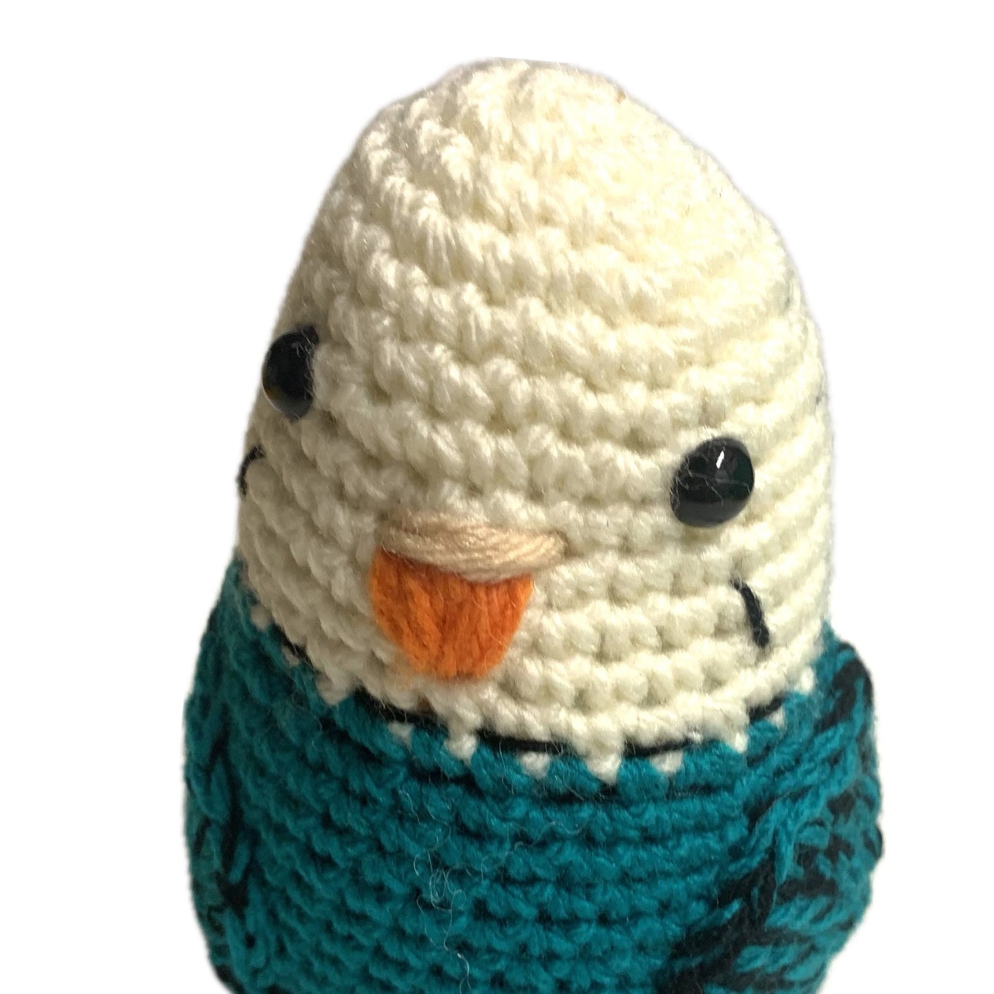 BEAKNITS- TURQUOISE CROCHETED BUDGIE