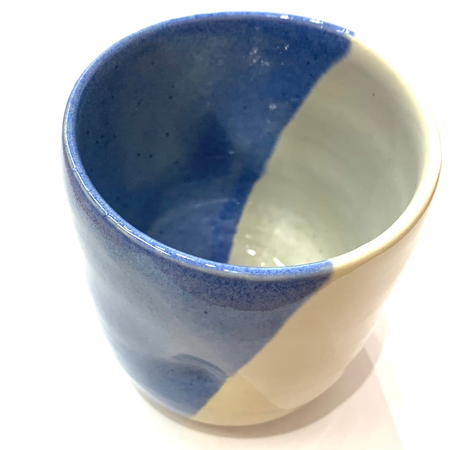 EARTH BY HAND- Hug Mugs- Blue & White Diagonal