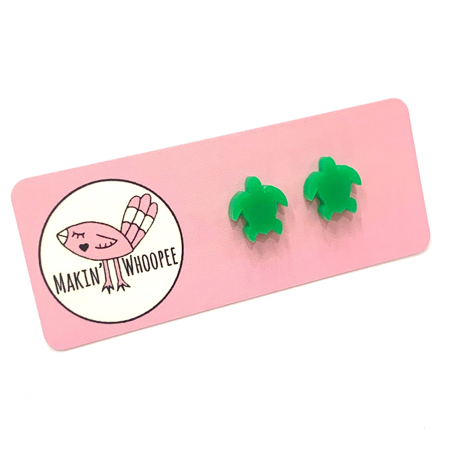 MAKIN' WHOOPEE - Little Critters- "SEA TURTLE" Stud Earrings - Green