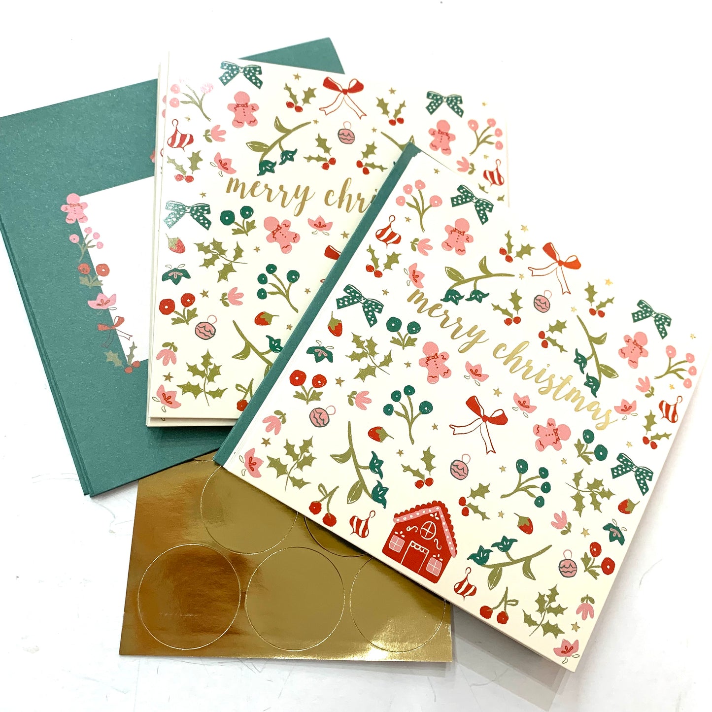 CANDLEBARK CREATIONS - "Christmas Wallpaper"- Box of 10 Cards