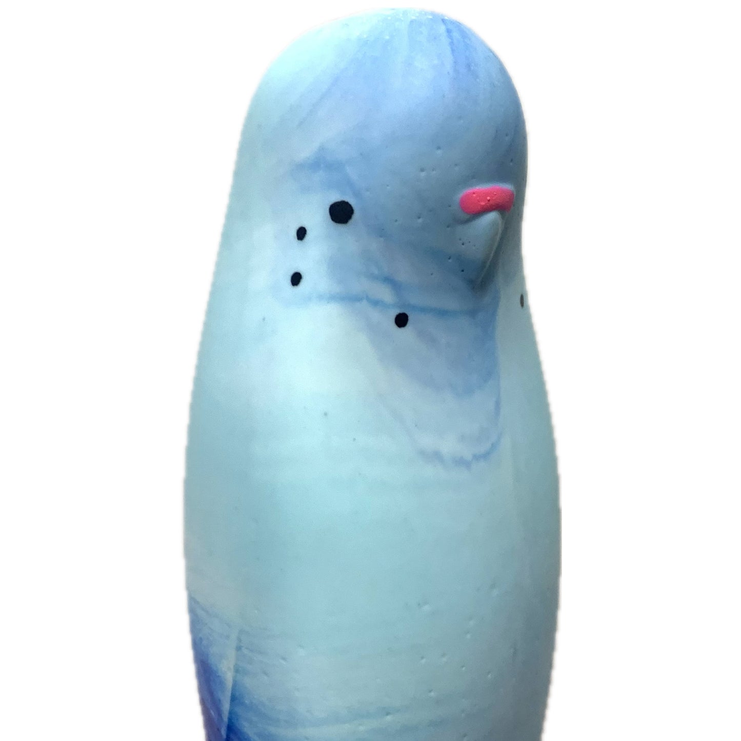 PETE CROMER - RESIN BUDGERIGAR #1 - Blue Ocean Swirl