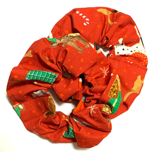 MUMMA WHOOPEE - Jumbo "Festive Doggos" Christmas Scrunchies