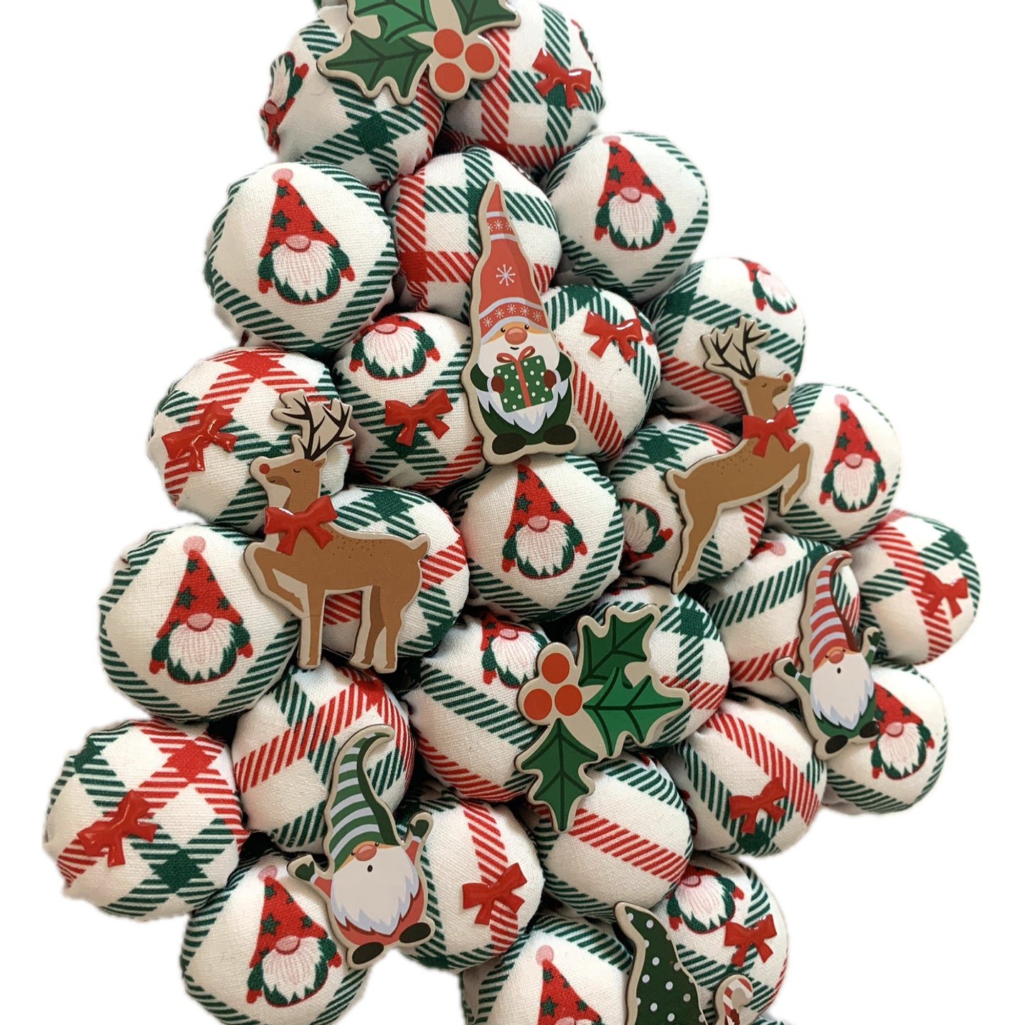 MUMMA WHOOPEE- "Gnomey Christmas"- SMALL BOTTLE TOP CHRISTMAS TREE WALL HANGING