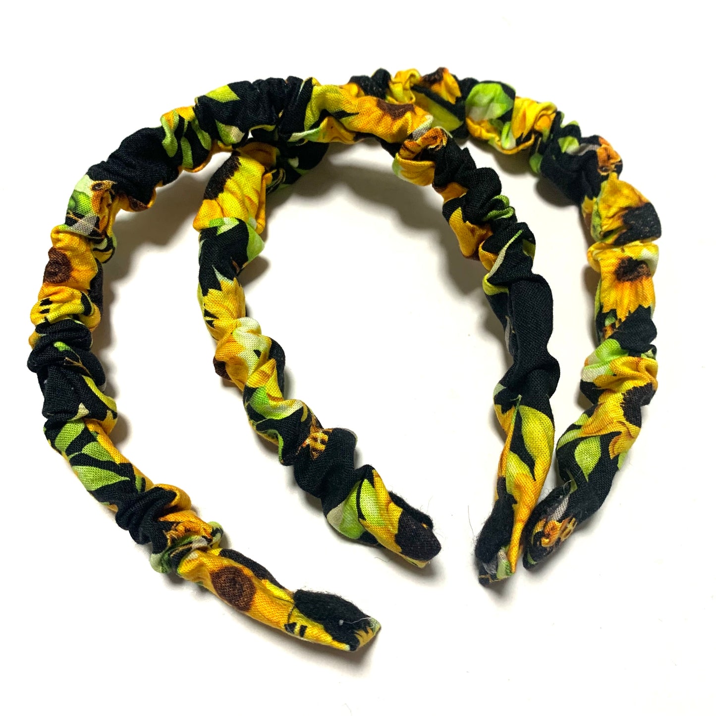 THIS BIRD HAS FLOWN - "Sunflowers"- SMALL SCRUNCHIE HEADBANDS