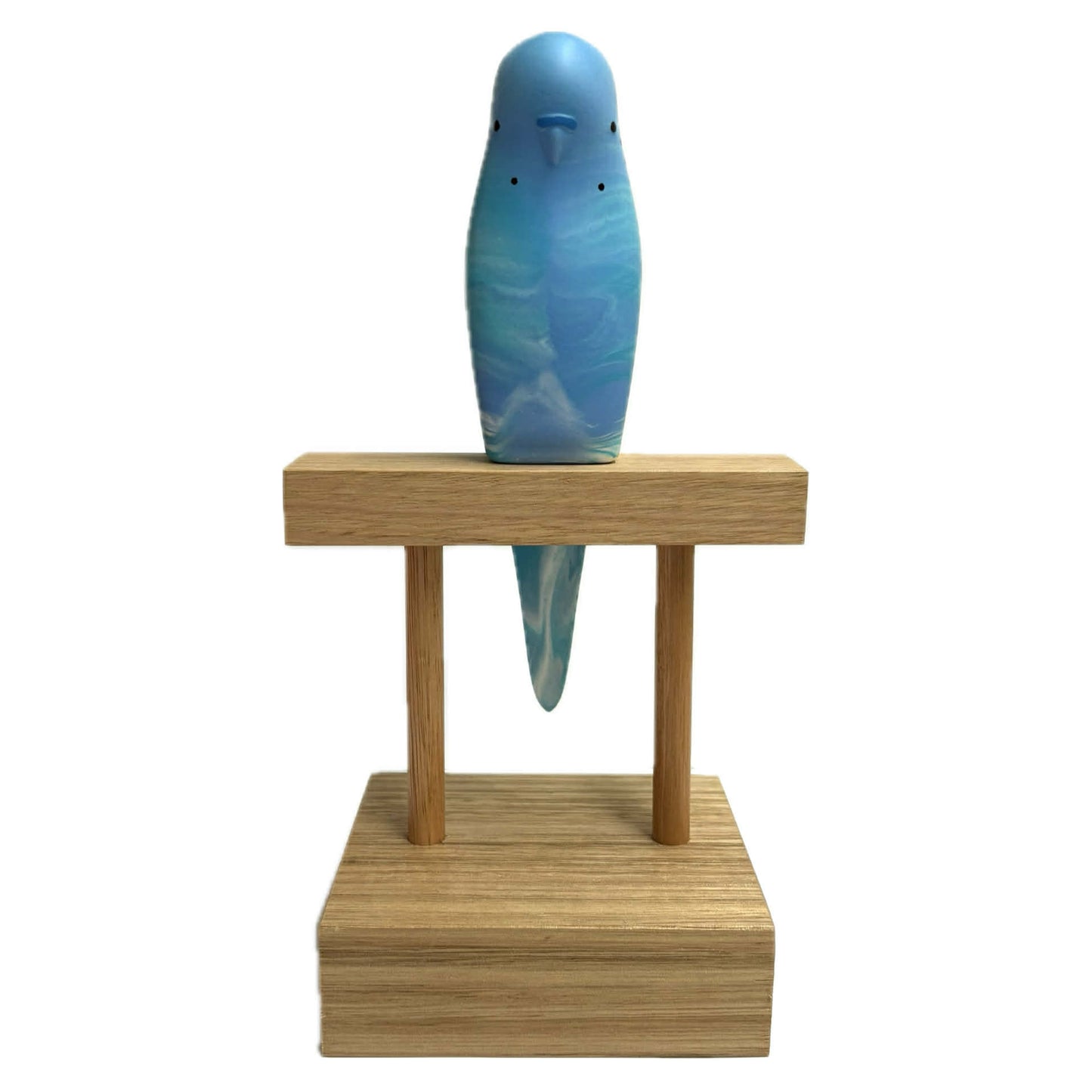 PETE CROMER - RESIN BUDGERIGAR #1 - Blue Ocean Swirl