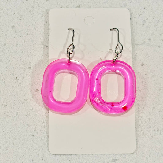 RAY BY DESIGN - Resin Earrings #1 pink