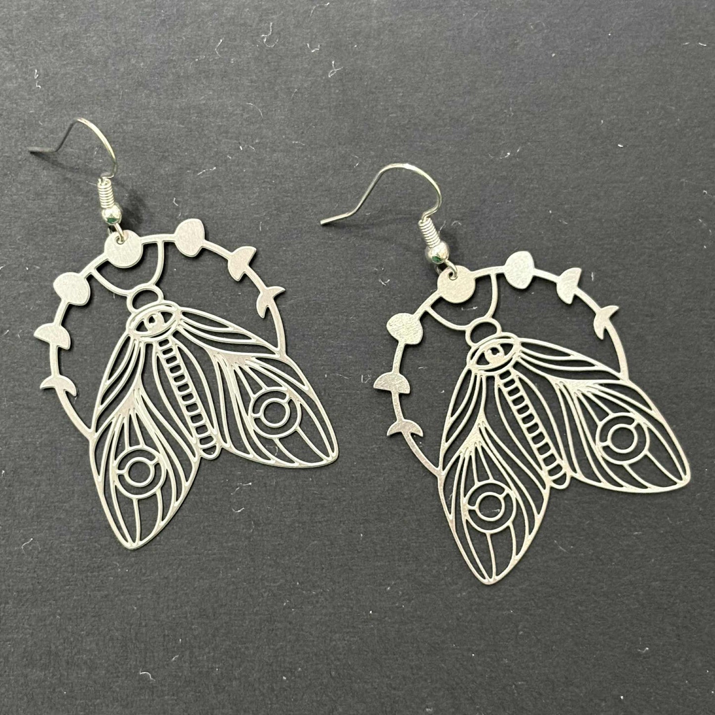 MAKIN' WHOOPEE - "Moth Dance" Stainless Steel Earrings